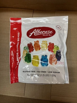 Osos de goma albaneses paquete de 12 sabores afrutados de 2,25 libras sin gluten, caducidad 11/25 Foto 1 de 2