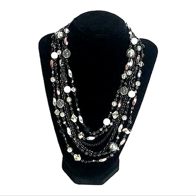 Collar Lia Sophia KATIE Multi-Hebra Capas Cuentas Declaración Moda Nuevo con Etiquetas Foto 1 de 4