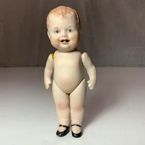 Vintage Puppe aus Biskuit 4 1/4 Zoll mit Gelenkarmen - Bild 1 von 3