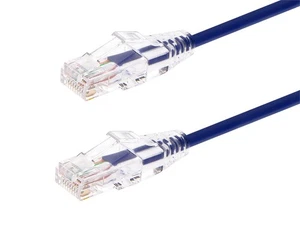 Monoprice Cat6 Ethernet Patch Cable - 14 feet - Purple | Snagless RJ45 Stranded - Picture 1 of 6