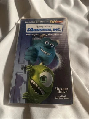 Monsters Inc. VHS 2002 Disney Pixar Blue Video Tape Classic Movie VTG Clamshell - Image 1 of 4