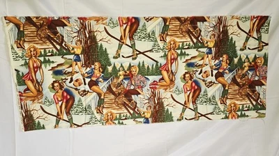 Alexander Henry Flannel Fabric 2003 Northern Exposure Pin Up Girls 18x42 - Image 1 of 4
