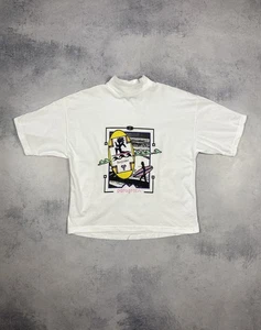 T-shirt bianca surf vintage anni 90 paragrafo surfrider donna ritagliata taglia L - Foto 1 di 10