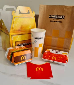 McDonalds A Minecraft Movie Meal Full Set Of Meal Boxes - Picture 1 of 2