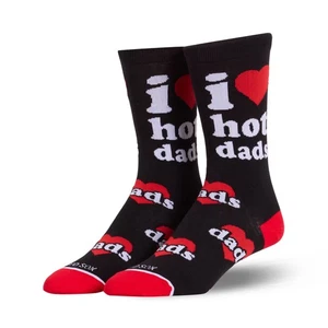 Genial Calcetines I Love Hot Dads Divertidos Novedad Calcetines Adulto Mediano - Imagen 1 de 4