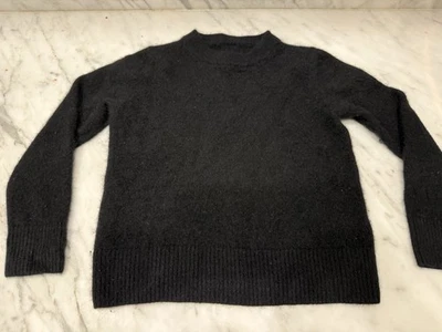 Suéter 100 % cachemir negro cuello alto fiesta elegante informal talla juvenil S para niñas Foto 1 de 4