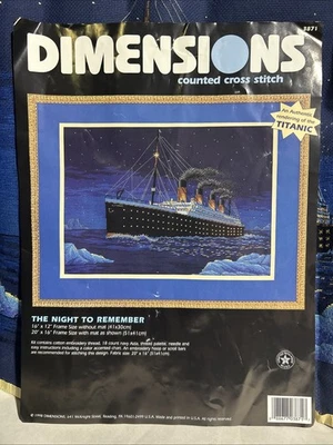Размеры Titanic ночь, чтобы помнить вышивка крестом набор #3871 1998 завершена - Изображение 1 из 4