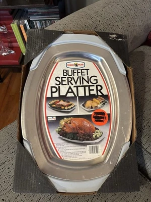 Plato aislante de pavo Nordic Ware vintage buffet de acción de gracias 12x18" Foto 1 de 4