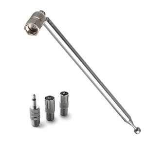 F Type Telescopic Aerial Antenna 75Ohm 3.5mm Adapter Kit for Bose Wave FM Radio - Picture 1 of 10