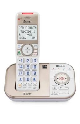 AT&T Landline Phones for Home with Answering Machine, DECT 6.0 1 Handset - Image 1 of 4