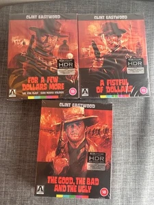 The Dollars Trilogy Lot (4k UHD, Blu-ray) Limited Edition UK Arrow Video OOP NEW - Picture 1 of 2