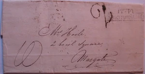 1828 entire: Sloane St. to Margate. Boxed Sloane St.; manuscript '10'. - Picture 1 of 3