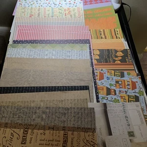 12x12 Scrapbook Paper Mixed Lot 50 Pages - Picture 1 of 13