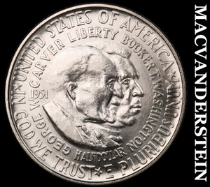 1951 Washington-Carver Commemorative Half Dollar - Super Ch Gem BU+++++  #F5269 - Picture 1 of 2