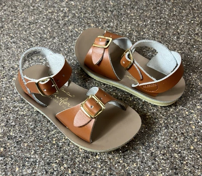Hoy Shoe Co Brown Split Leather Little Girls Toddler Size 8 Summer Casual Sandal - Image 1 of 4