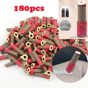 180 pièces mini tube de moxa auto-adhésif chinois thérapie de moxibustion chauffage Moxa - Photo 1/12