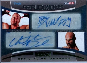 TNA Rob Van Dam & Chris Daniels 2012 Reflexxions GREEN Dual Autograph Card 1 / 5 - Picture 1 of 1