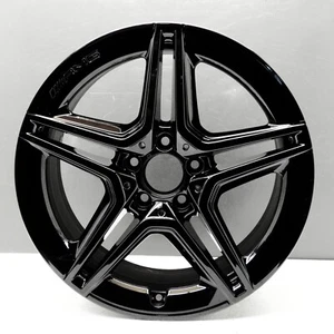 MERCEDES BENZ A-CLASS CLA B-CLASS 18" AMG-LINE ALLOY WHEEL RIM BLACK GENUINE X1 - Picture 1 of 14