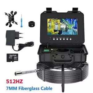 CableΦ 7 mm scarico fogna 10" pipeline schermo DVR 2 MP fotocamera endoscopio boroscopio - Foto 1 di 11