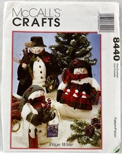 1996 McCalls Schnittmuster 8440 Mr & Mrs Schneemann & Familie Dekorateur Puppen 15315 - Bild 1 von 2