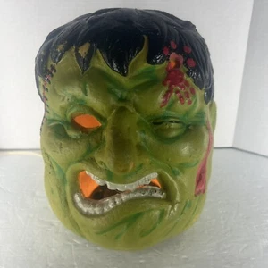 Vintage 1996 Frankenstein Light Up Head Halloween Blow Mold Matrix Industries - Picture 1 of 10