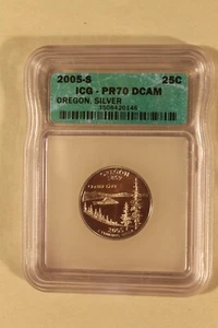 Oregon Silver Quarter 25C 2005 ICG PR70 DCAM - Picture 1 of 2