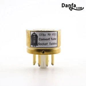 One Gold Plated EF80 (Top) a 6SJ7 [Bottom] Tubo Aspirazione Converti Presa HIFI Fai da Te - Foto 1 di 6