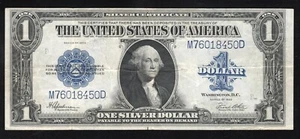 1923 $1 SILVER CERTIFICATE "HORSEBLANKET" ONE DOLLAR BILL Fr 237 18450 - Picture 1 of 2