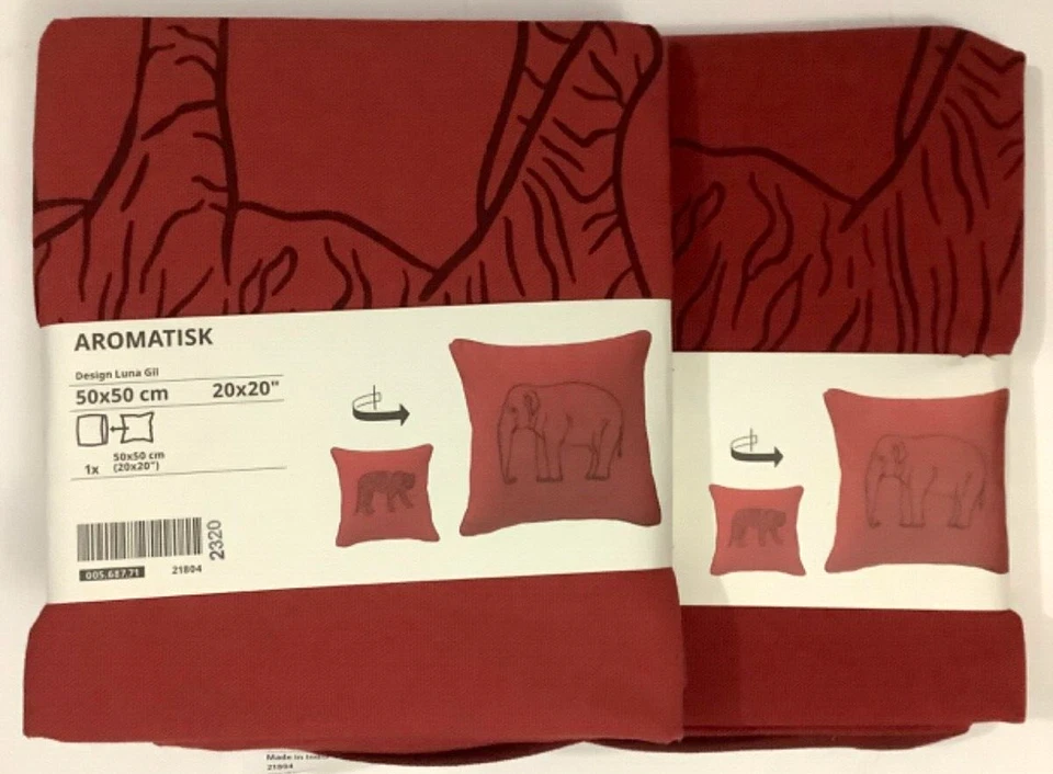 IKEA AROMATISK Cushion Cover Animal Red 20"x20" (005.687.71)