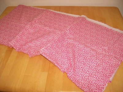 New Joann Fabrics Flannel Material White Red Pink Tiny Stars 2 Yards - Image 1 of 4