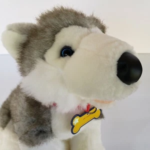Build a Bear Workshop BABW Plüsch Siberian Husky im Ruhestand Wolf Hund Spielzeug Puppe 17" - Bild 1 von 9