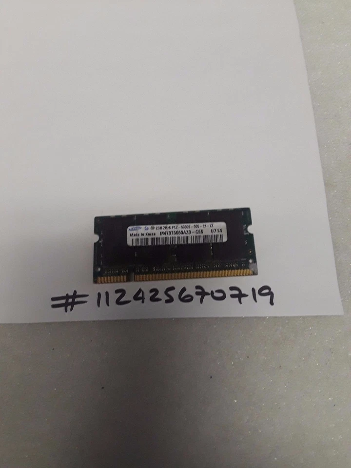 2GB SoDimm PC2-5300 5300 DDR2 DDR-2 667mhz 667 Laptop 200-pin Memory RAM 2RX8  - Image 1 of 1