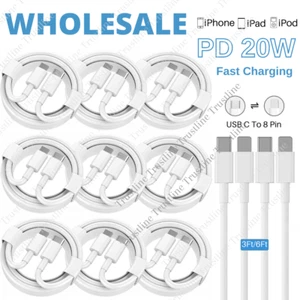 Wholesale Bulk For iPhone 14 13 12 11 20W USB Type-C Fast Charger PD Cable 3/6FT - Picture 1 of 11