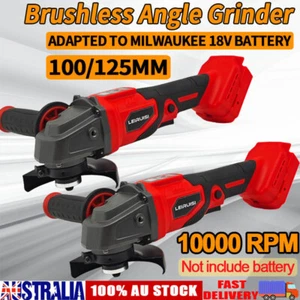 Brushless Cordless 100mm 125mm Angle Grinder Polishing For Milwaukee 18V Battery - Picture 1 of 16