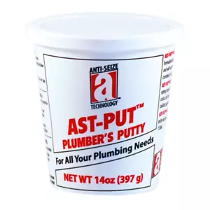 AST-PUT 25201 Plumber'S Putty, Professional Grade, Tan, 14 Oz. Tub - Picture 1 of 12