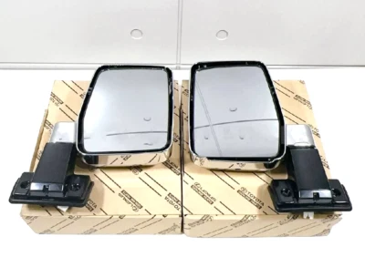 OEM LHD Toyota 70 Series Land Cruiser Prado Power Chrome Side view Mirror Set - Image 1 of 4
