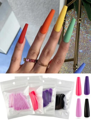 24 Stücke Langer Presse Ballerina Auf Den Französischen Sargnägeln Falsch / - Bild 1 von 4