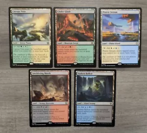 MTG Magic Set of 5 Battle Dual Lands Untapped Typed Fetchable Commander NM/LP - Picture 1 of 1