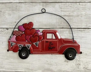 Valentinstag rot Pickup Truck Schild Love BE MINE Blechschild Deko 10 "x7" Neu - Bild 1 von 7