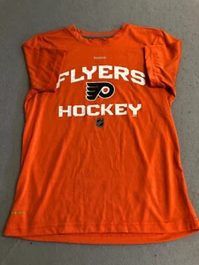 Philadelphia Flyers Reebok Youth Large (14-16) Shirt Orange Short Sleeve Tee - Picture 1 of 4