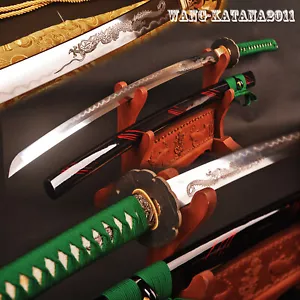 Auténtico Grabado Dragón Espada Japonés Templado Arcilla Katana Templado T10 - Imagen 1 de 15