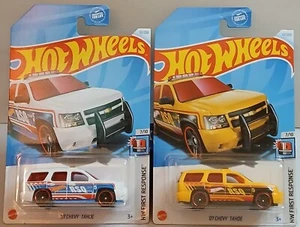(2) Hot Wheels '07 Chevy Tahoe HQ First Response Yellow & White 2024 Brand New - Picture 1 of 20