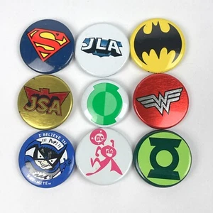 Lot of 9 DC Comics Superhero Logo Insignia Hat Lapel Pins Superman Batman - Picture 1 of 16