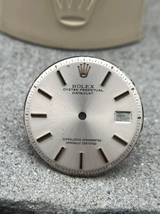 ORIGINAL ROLEX ZIFFERBLATT SIGMA DIAL DATEJUST 1601 CAL 1570 PIE PAN SILVER - Bild 1 von 8