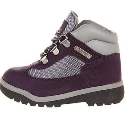 Timberland Field Boot Niño Púrpura Gris Cuero Tela Niños Botas 3285R Foto 1 de 4