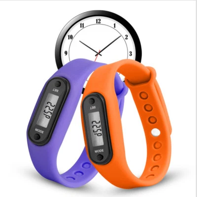 OROLOGIO PEDOMETRO DIGITALE CONTAPASSI POLSO SPORT LCD CORSA SILICONE xy - Immagine 1 di 4