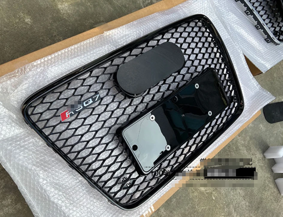 Parachoques delantero de malla de nido de abeja para Audi Q7 RSQ7 2006-2013 2014 2015 Foto 1 de 4