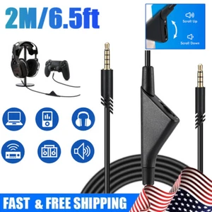 2M Replacement Audio Cable Cord Volume Control for Astro Gaming Headset A10 A40 - Picture 1 of 18
