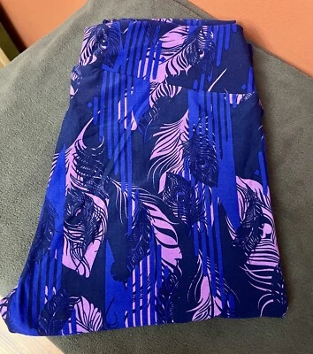 LuLaRoe TC Tall Curvy Leggings Peacock Feathers Purple Navy Blue Unicorn NWOT - Image 1 of 4