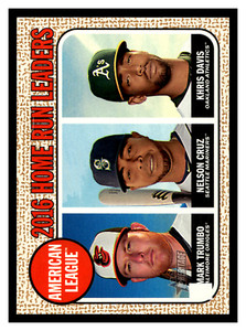 2017 Topps Heritage  #6 Mark Trumbo / Nelson Cruz / Khris Davis LL